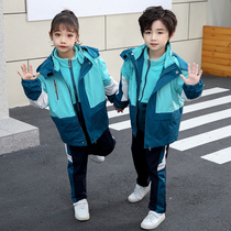 Kindergarten uniform set primary school uniforms spring and autumn clothes three-piece autumn and winter English style childrens class uniforms