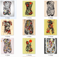 (New full back manuscript 160) tattoo manuscript picture pattern electronic version