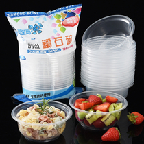 One sex bowl plastic bowl fast food soup bowl supermarket home take-out package box environmental protection round transparent lunch box