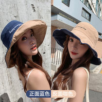 Summer Japanese face cover net red fisherman hat ladies Korean sunshade hat big edge sunscreen tide double-sided sun hat
