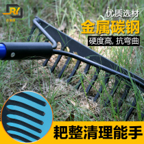 Reinforced nail harrowing rake flat pine soil harrowing agricultural harrowing farm with harrowing garden grass rake agricultural tools