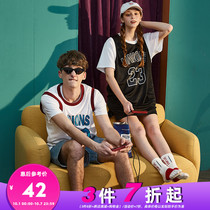 Tang Lions Couple Clothes Basketball Vest 2021 Summer New Sleeveless T-shirt Mens Youth Sportswear Women Trend bf Wind