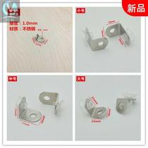Thickened pure stainless steel glass laminate support 7-shaped Partition Support glass bracket cabinet corner code nail wood board