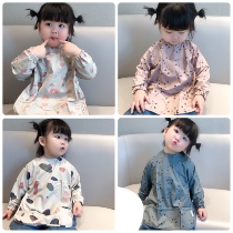 Baby food supplement waterproof anti-dressing bibs to prevent dirty boys and girls Childrens gown