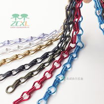 Aluminum double hook chain color chain curtain chain door chain decorative chain family hardware decorative hanging chain flower basket hanging chain