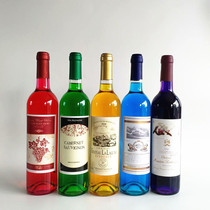 High-end Home Bar Desk Decoration Wine Bottle Seven Color Simulation Red Wine Red Wine Bottle 750ml Transparent Colorful Decorated Wine Bottle