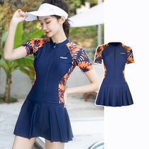Swimwear womens one-piece dress large size swimsuit slim sports student swimming pool dedicated 2021 new hot spring