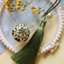 Hand Bow Ball Embroidered Material Bag Handmade Ornament Diy Woven Finished Homemade Bag Car Pendant To Send Friend Presents