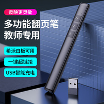 Laser pointer page turning ppt Teacher with multi-function remote control electronic pointer usb courseware multimedia Bluetooth charging projector Computer infrared receiver automatic control page changing Xiwo whiteboard