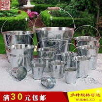 Iron Barrel Iron Sheet Barrel Galvanized Iron Leather Flower Basin Flower Barrel Small Iron Barrel Tabletop Trash Can Chemicals Barrel Popcorn Iron Barrel