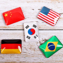 Artificial crystal flag refrigerator stickers China United States United Kingdom Australia Singapore Japan Magnets