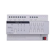 6-way 10A lighting switch module KNX switch actuator has 4-way I O dry contact input interface