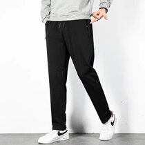 Sports pants mens spring and autumn loose straight long pants large size mens youth wild casual Harlan foot pants