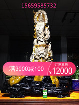 Jin Si Nan wood carving gloomy club villa root carving crafts large Buddha statue ornaments collection Yulong Guanyin
