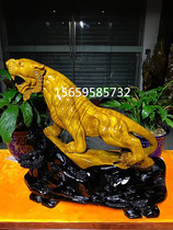 Jin Sinan wood carving small leaves Zhennan Tiger ornaments Ebony animal craft figures Yin and sinking Wood root carving Guanyin Guan Gong