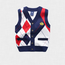 (daily special price) baby spring autumn boy vest waistcoat for childrens sweater childrens clothing college wind baby knit