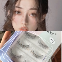 False eyelash stickers female X03 supernatural simulation 3D dense roll eyelashes eye tail grafting beginner segment type