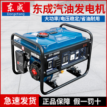 Dongcheng single-phase gasoline generator 220V household small mini Mini Portable outdoor diesel engine 380V