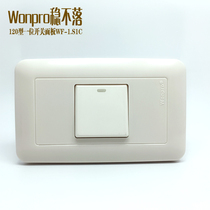 120*75 Type One Single Control Switch Wall Large Plate Luminous Lamp Button Controller Single WF-1 S1C