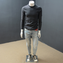 Solid color knitwear men long sleeve multi-color slim base thin sweater simple fashion trend men round neck pullover sweater