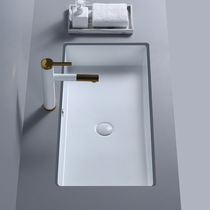 800m flat bottom basin Large size hotel bathroom large capacity ceramic under-table washbasin washbasin