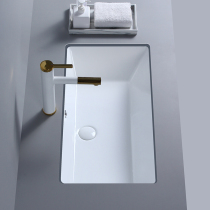 70cm flat bottom rectangular under-table basin Large size bathroom oversized ceramic wash basin Embedded wash basin