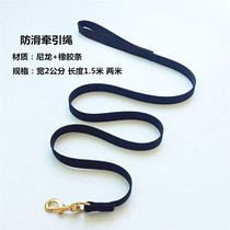 Pet dog non-slip leash with copper buckle walking dog rope tracking belt long rope medium large horse dog Demu gold dog rope