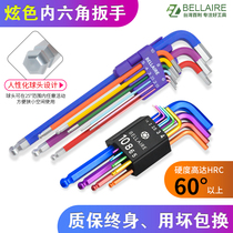 Taiwan Inner Hexagon Wrench Colorful Suit Plum-shaped inner 6-angle screwdriver Inch Inner Hexagon Wrench