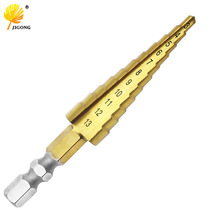 Hexagon shank step drill pagoda drill bit twist steel plate hole opener 3-13mm reaming drill bit 11 steps