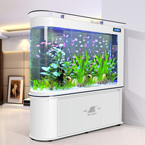 Opel bullet fish tank aquarium home medium and large living room partition screen goldfish tank ecological glass porch