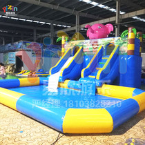 Water park amusement park equipment inflatable water slide children rush barrier track bracket swimming pool toys