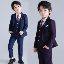 Boys small suit suit Spring and autumn Han version of male baby birthday flower childrens gown for children casual Western clothes positive dress