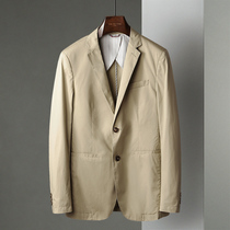 umber spring and autumn new suit mens light business casual suit slim single west middle-aged top jacket