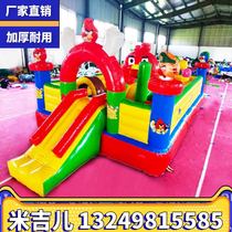 New import and export Childrens bouncy castle indoor and outdoor small and medium air cushion trampoline naughty Castle slide sand pool