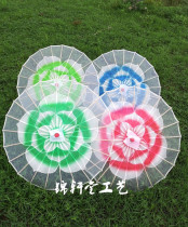 Transparent Silk Dress Performance Props Umbrella Jasmine Flowers Open Dance Dancing Umbrella Qipao Walking Show Umbrella Jasmine Dance Umbrellas