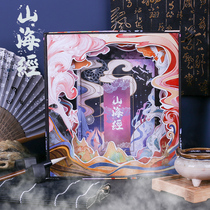 Ancient style panoramic light box hand book set cute girl heart Net red notebook art exquisite diary holiday birthday gift letter paper envelope sticker tape color page gift box