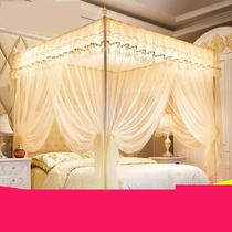 Mosquito net household four-legged summer 2021 new bracket fixed floor three doors 1 5 meters old-fashioned encryption