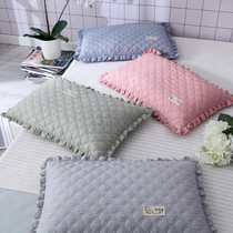 Millet shell pillow full buckwheat shell Korean lace pillowcase soft pillow core student single neck pillow adult cervical pillow