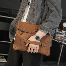 Hong Kong I Tgreg retro tide male cortex folded handbag casual street men wrist pack multi - functional pack