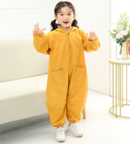 Baby conjoined clothes in autumn and winter waterproof and dirty anti-wearing breathable children's climbing clothes men and women eating and drawing and playing with sand