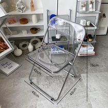 ins net red photo chair Transparent acrylic folding chair Clothing store layout display photo props decoration