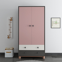 Childrens wardrobe Household bedroom simple modern small apartment simple storage cabinet Cartoon floor-to-ceiling baby small wardrobe