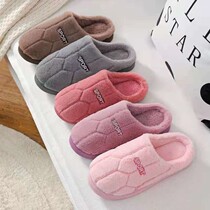 Fur Wool Shoes Outwear Cotton Slippers Women Winter Indoor Thick Bottom Non-slip Home Lovers Shoes Warm And Suede Male Slippers