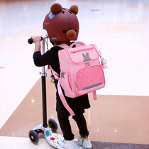 Schoolbag ultra-light shoulder small ridge protection for primary school students girls children 1-3 Grade kindergarten pink large