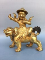 Hidden Biography Old Bronze Buddha Pure Bronze gold Law King Law King Law Buddha Residence Buddhas Home Buddha Residence Swing Piece Items Collection Adornment