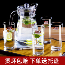 Green Apple glass household heat-resistant water cup kettle set teacup cold kettle set high temperature resistant cup set
