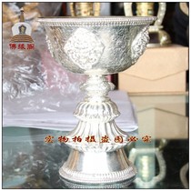Imported Nepal sterling silver butter lamp bowl butter lamp caliber 10 5cm 9 yuan g 925