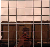 Bar European KTV wall background metal wall mosaic stainless steel Black Gold Silver Club mirror tile