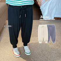 Chenchen mother childrens clothing boy pants 2021 summer thin childrens leg pants baby loose casual pants
