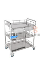 Stainless steel treatment cart Medical trolley Medical equipment Surgery multi-function oral shelf Tool cart
